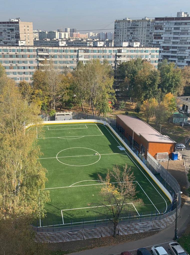 Хоккейная коробка с остеклением из поликарбоната
